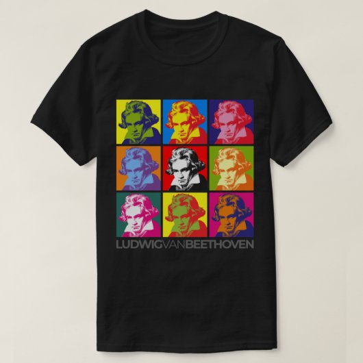Ludwig van Beethoven pop-art portrait poster Class T-shirt (Design voorkant)