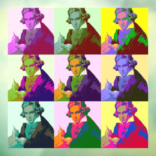 Ludwig Van Beethoven Pop Art Raamsticker (Vel 3)