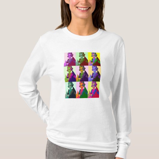 Ludwig Van Beethoven Pop Art T-shirt (Voorkant)