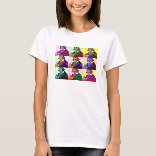 Ludwig Van Beethoven Pop Art T-shirt (Voorkant)