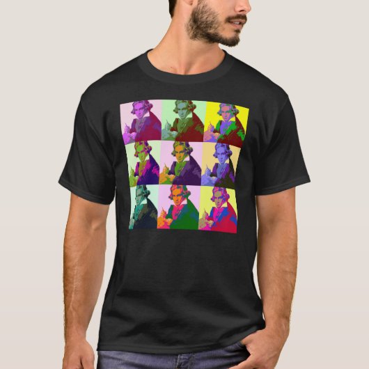 Ludwig Van Beethoven Pop Art T-shirt (Voorkant)