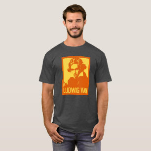 Ludwig Van Beethoven Pop Kunstportret T-shirt