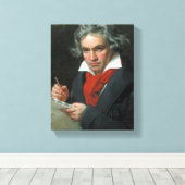 Ludwig van Beethoven Portrait Canvas Afdruk (Insitu (Houten vloer))