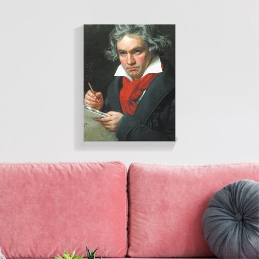 Ludwig van Beethoven Portrait Canvas Afdruk (Insitu (Woonkamer))