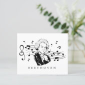 Ludwig van Beethoven Portrait en Bust met noten (Staand voorkant)