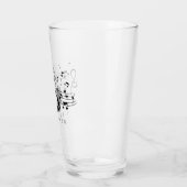 Ludwig van Beethoven Portrait en Bust met noten Glas (Links)