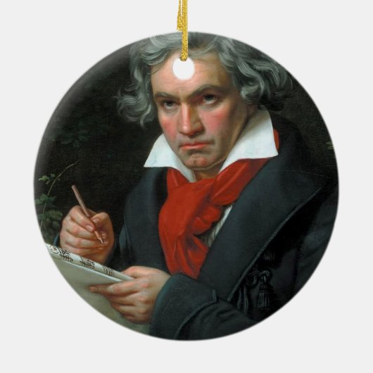 Ludwig van Beethoven Portrait Keramisch Ornament (Achterkant)