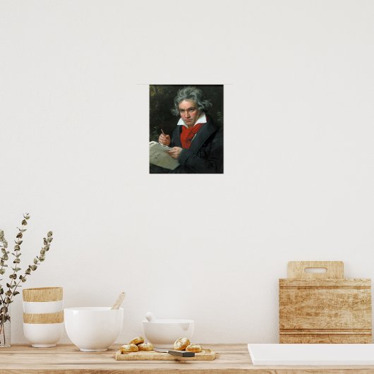 Ludwig van Beethoven Portrait Poster (Keuken)
