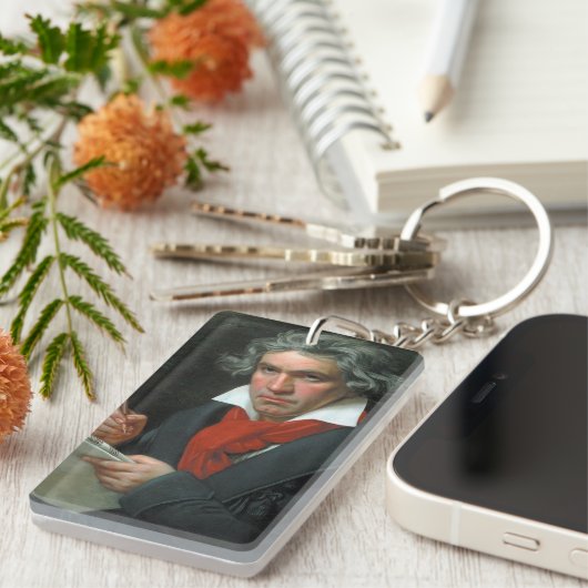 Ludwig van Beethoven Portrait Sleutelhanger (Voorkant Rechts)