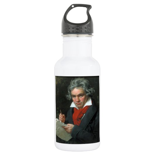 Ludwig van Beethoven Portrait Waterfles (Voorkant)
