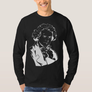 Ludwig van Beethoven Portret Pianisten Piano Spele T-shirt