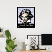 Ludwig van Beethoven Poster (Thuiskantoor)