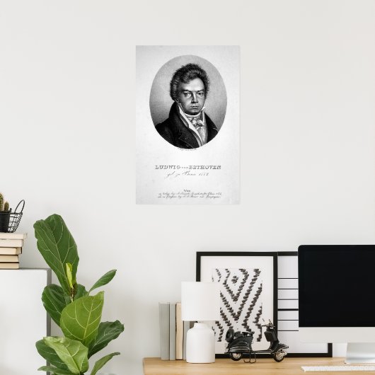 Ludwig van Beethoven Poster (Thuiskantoor)