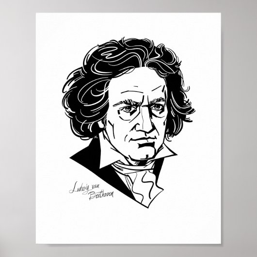 Ludwig van Beethoven Poster (Voorkant)
