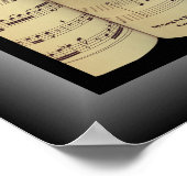 Ludwig van Beethoven~Rolled klassikaal blad Music~ Poster (Hoek)