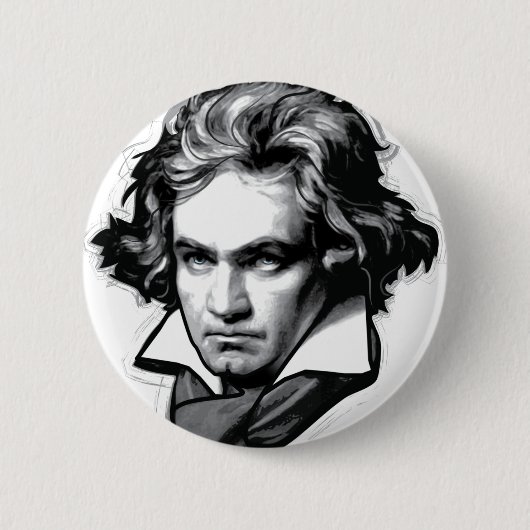 Ludwig van Beethoven Ronde Button 5,7 Cm (Voorkant)