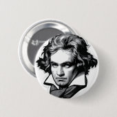 Ludwig van Beethoven Ronde Button 5,7 Cm (Voorkant /achterkant)