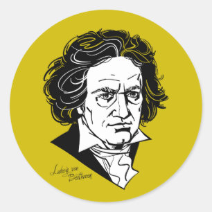Ludwig van Beethoven Ronde Sticker