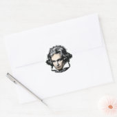 Ludwig van Beethoven Ronde Sticker (Envelop)