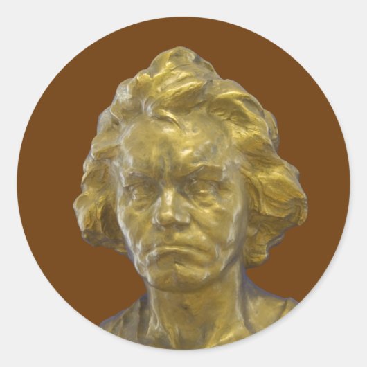 Ludwig van Beethoven Ronde Sticker (Voorkant)