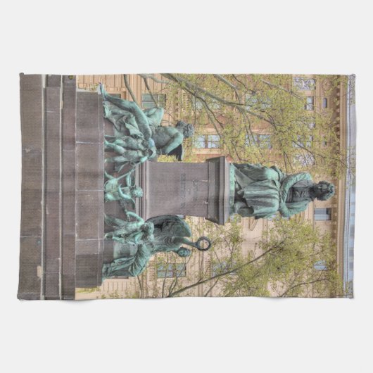 Ludwig Van Beethoven standbeeld Theedoek (Horizontaal)