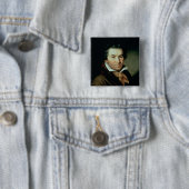 Ludwig van Beethoven Vierkante Button 5,1 Cm (In situ)