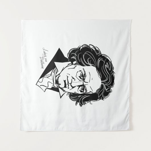 Ludwig van Beethoven Wandkleed (Voorkant (horizontaal))