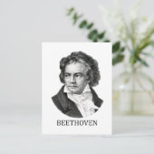 Ludwig van Beethoven, zwart Briefkaart (Staand voorkant)