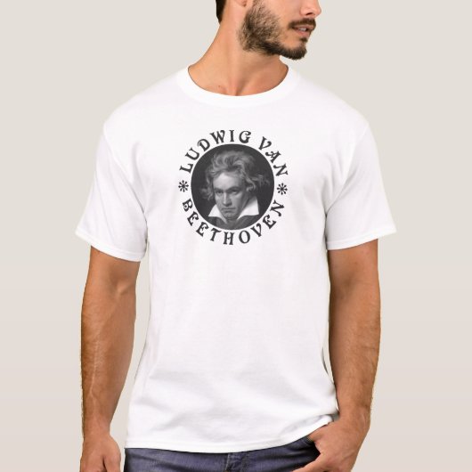 Ludwig van Beethoven - Zwart - CZZ T-Shirt (Voorkant)