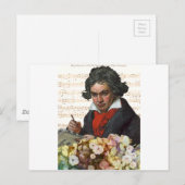 Ludwig von Beethoven Mashed Briefkaart (Voorkant / Achterkant)