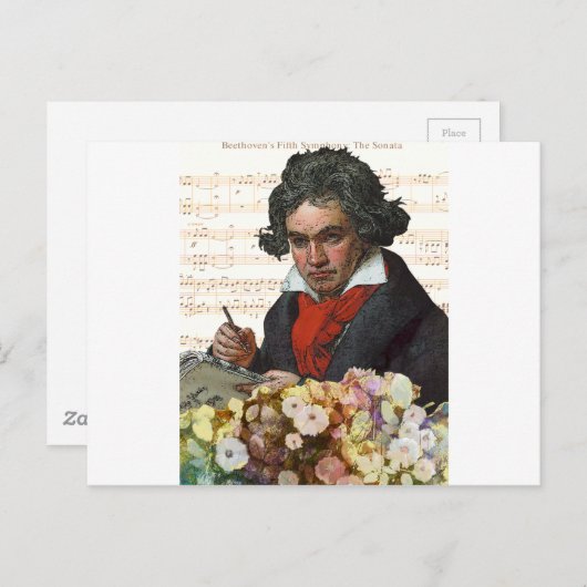 Ludwig von Beethoven Mashed Briefkaart (Voorkant / Achterkant)