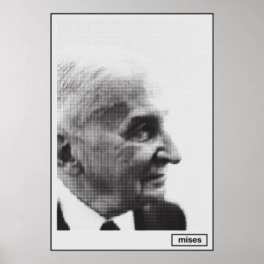 Ludwig von Mises Halftone Print (Voorkant)