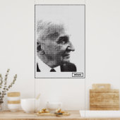 Ludwig von Mises Halftone Print (Keuken)