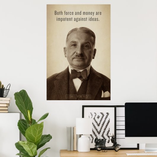 Ludwig von Mises Ideas Print (Thuiskantoor)