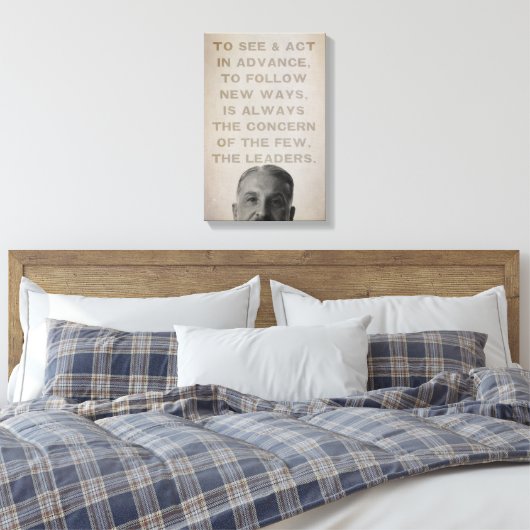 Ludwig von Mises Leaders Stretched Canvas Print (Insitu (Slaapkamer))