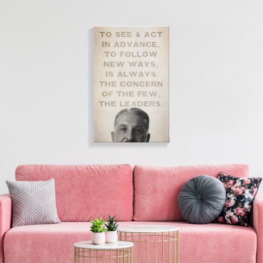 Ludwig von Mises Leaders Stretched Canvas Print (Insitu (Woonkamer))