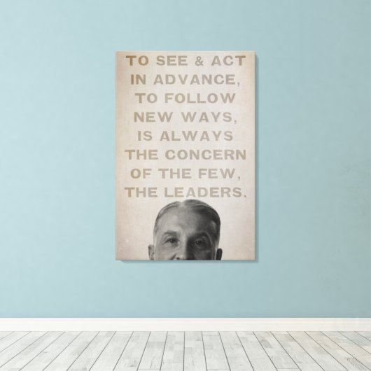 Ludwig von Mises Leiders Canvas Print (Insitu (Houten vloer))
