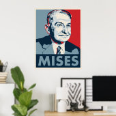 Ludwig von Mises Poster (Thuiskantoor)
