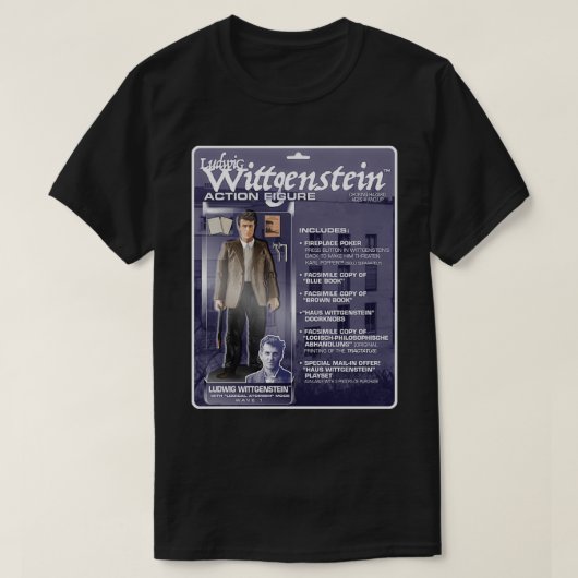 Ludwig Wittgenstein Action FIgure T-shirt (Design voorkant)