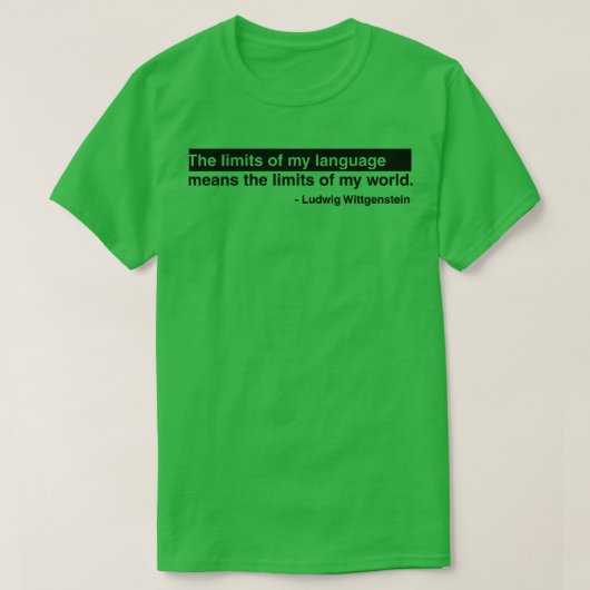 Ludwig Wittgenstein citaat 2 T-shirt (Design voorkant)