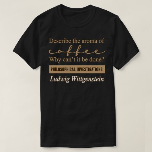 Ludwig Wittgenstein Filosofisch Onderzoek o T-shirt (Design voorkant)