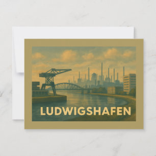 Ludwigshafen Duitsland Stadskunst Briefkaart
