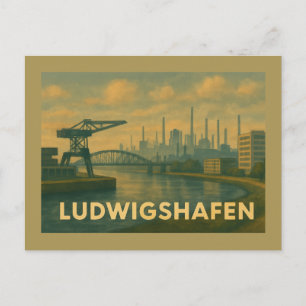 Ludwigshafen Duitsland Stadskunst Briefkaart