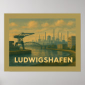 Ludwigshafen Duitsland Stadskunst Poster (Voorkant)