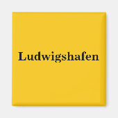 Ludwigshafen  Magnet Schild Gold Gleb (Voorkant)
