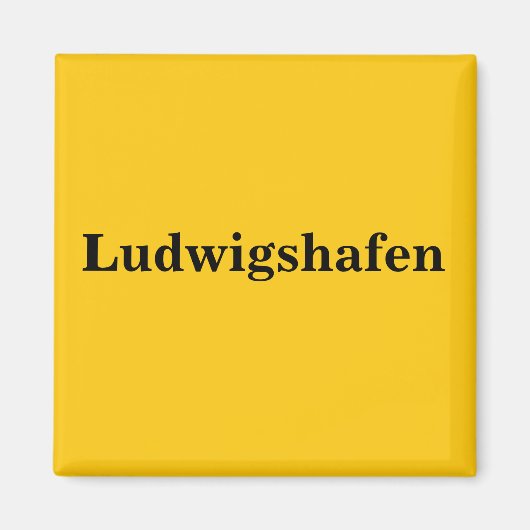 Ludwigshafen  Magnet Schild Gold Gleb (Voorkant)