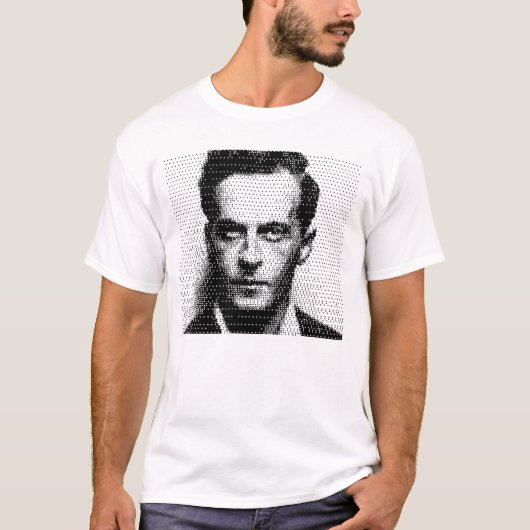 Ludwik Wittgenstein gerasteriseerd portret T-shirt (Voorkant)