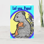 Luf You, Papa - Vaderdag Kaart (Voorkant)