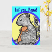 Luf You, Papa - Vaderdag Kaart (Gele Bloem)
