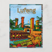 Lufeng China Dinosaur Valley reis Briefkaart (Voorkant)